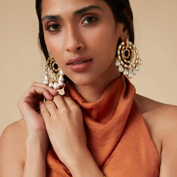 Isharya Reflect Pearl Earrings Earrings White