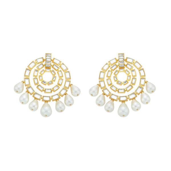 isharya Reflect Pearl Earrings Earrings White