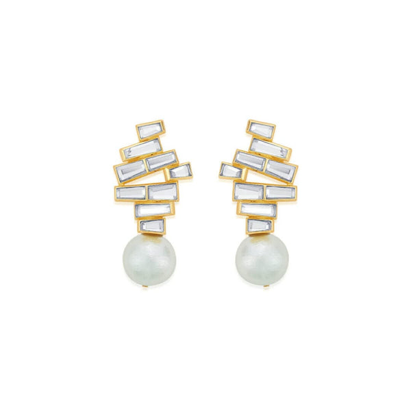 isharya Rise Pearl Drop Earrings Earrings White