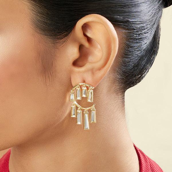 isharya Rosa Mirror Studs Earring