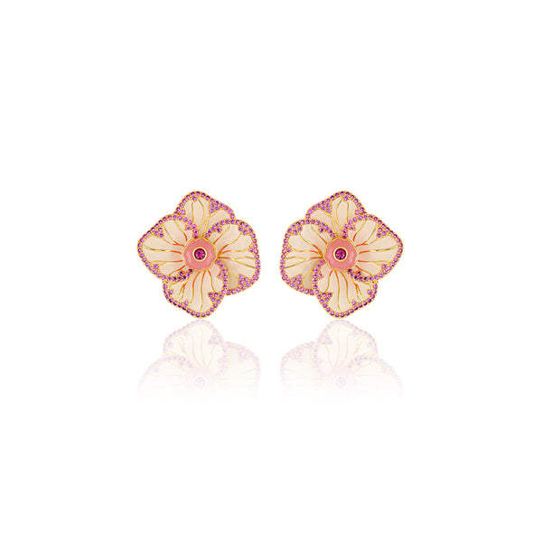 Isharya Rosé Frost Stud Earrings Earrings