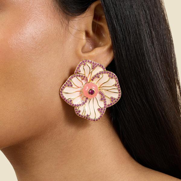 isharya Rosé Frost Stud Earrings Earrings