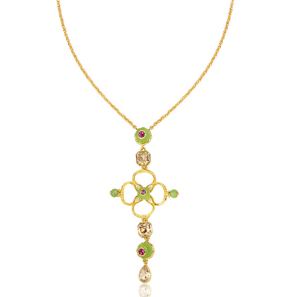 Isharya Rosé Garden Pendant Necklace Necklaces