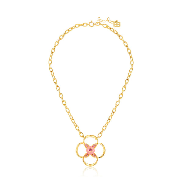 Isharya Rosé Glow Pendant Necklace Necklaces