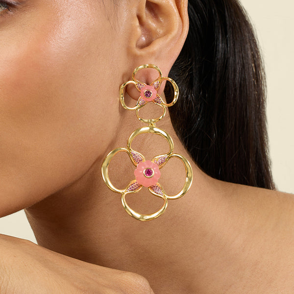 isharya Rosé Radiance Dangler Earrings Earrings