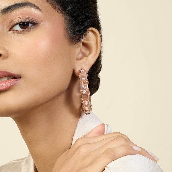 isharya Rose Sona Statement Hoops Earrings