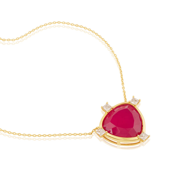 Isharya Ruby Mirros Layered Necklace Necklaces