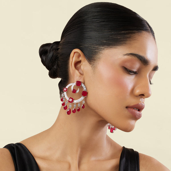 Isharya Ruby Moon Luxe Baalis Earrings