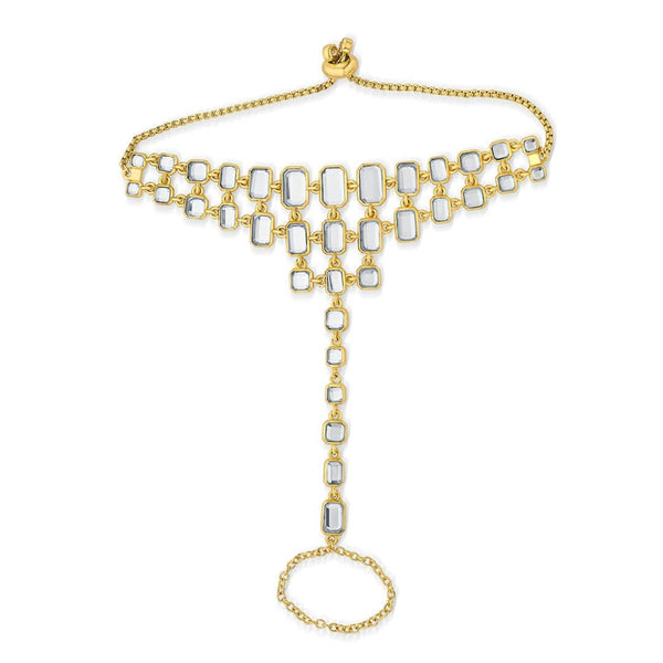 Isharya Ruhaniyat Mirror Hand Harness Bracelets