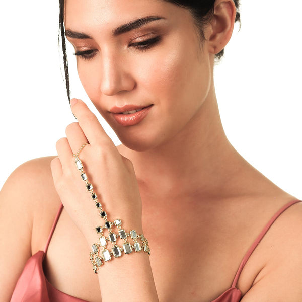 Isharya Ruhaniyat Mirror Hand Harness Bracelets