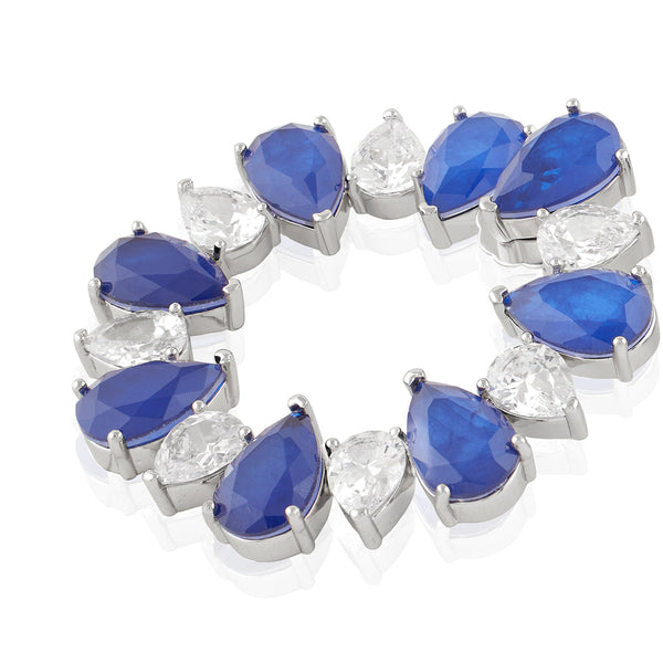 Isharya Sapphire Glow Circle Studs Earrings