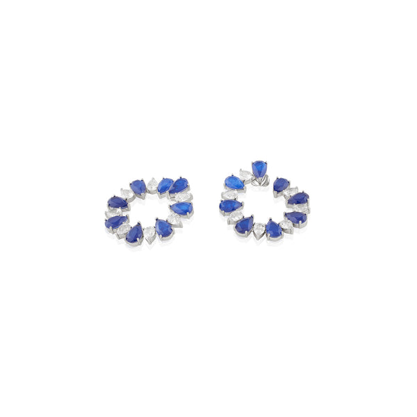 Isharya Sapphire Glow Circle Studs Earrings