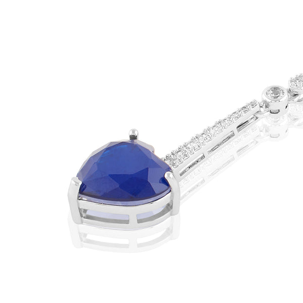 Isharya Sapphire Heart Luxe Danglers Earrings