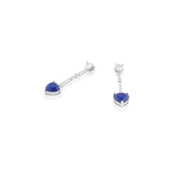 Isharya Sapphire Heart Luxe Danglers Earrings