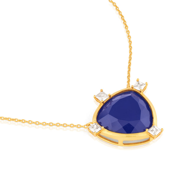 isharya Sapphire Mirros Layered Necklace Necklaces
