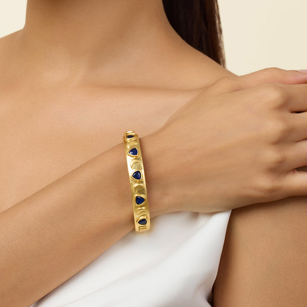 isharya Sapphire Oval Hinge Bangle Bangle