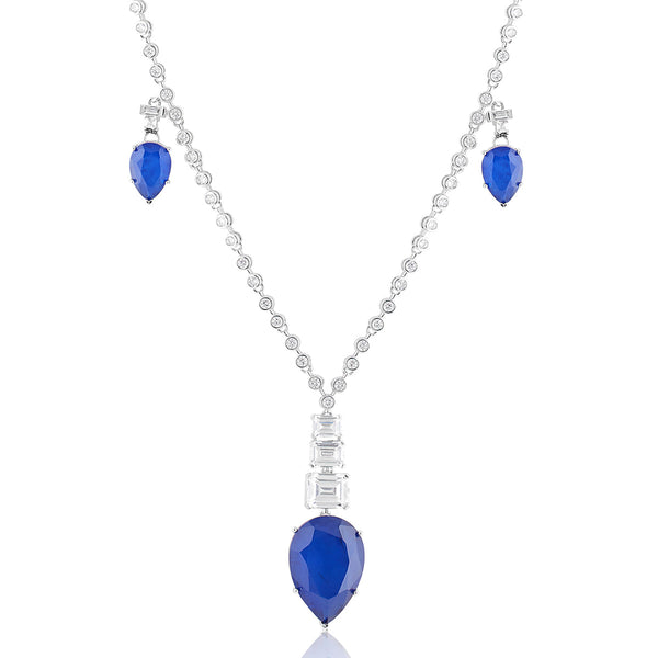 Isharya Sapphire Radiance Long Necklace Necklaces