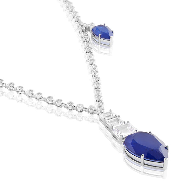 Isharya Sapphire Radiance Long Necklace Necklaces