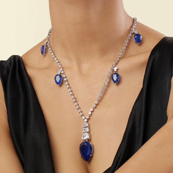 isharya Sapphire Radiance Long Necklace Necklaces