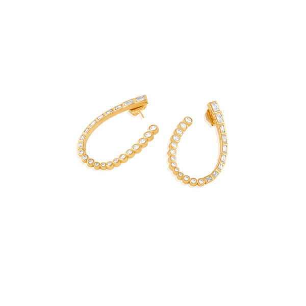 Isharya Sea Crystal Front Back Earrings Earrings