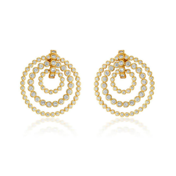 Isharya Seher CZ Concentric Hoop Earrings Earrings