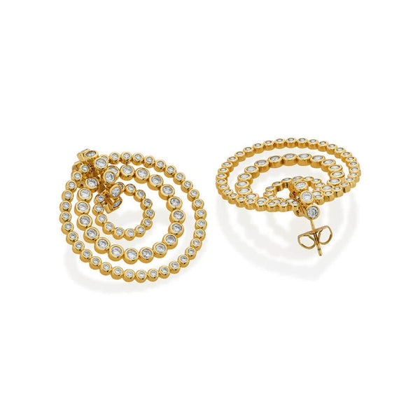 Isharya Seher CZ Concentric Hoop Earrings Earrings
