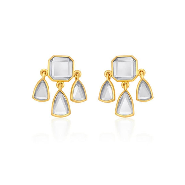 isharya Seher Statement Mirror Studs Earrings