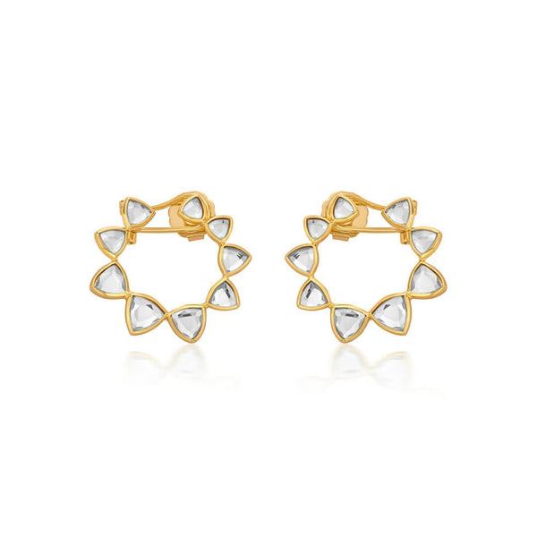 Isharya Shiza Shimmering Mirror Studs Earrings