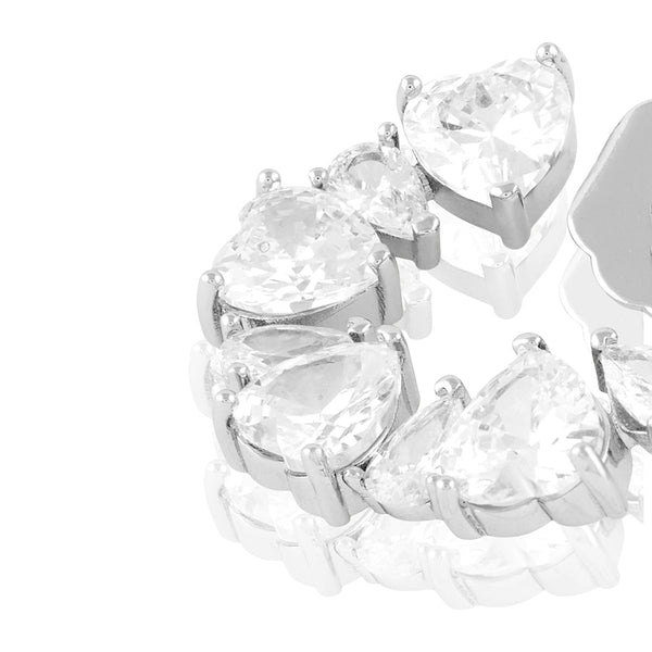 Isharya Silver Halo Studs Earrings