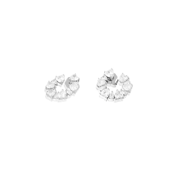 Isharya Silver Halo Studs Earrings
