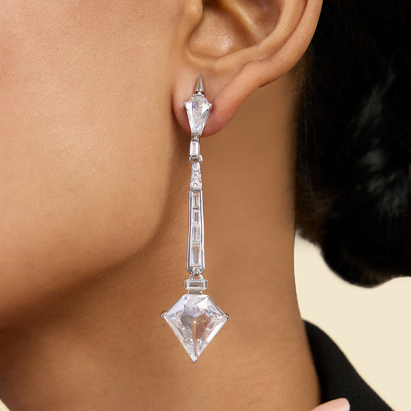 isharya Sleek Hydro Drop Earrings Earrings White