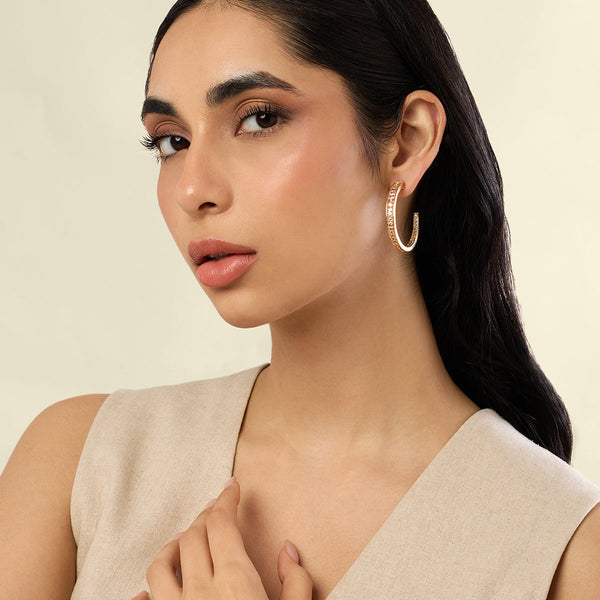 Isharya Solar Bloom Hoops Earrings