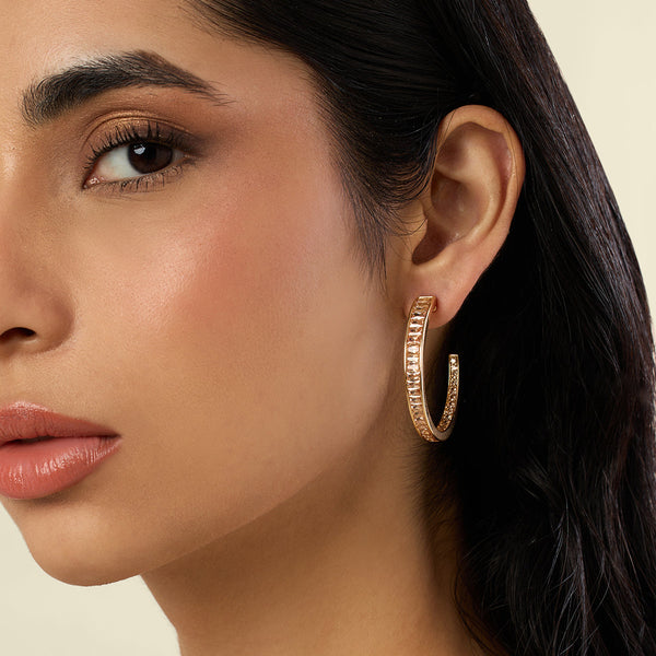 isharya Solar Bloom Hoops Earrings