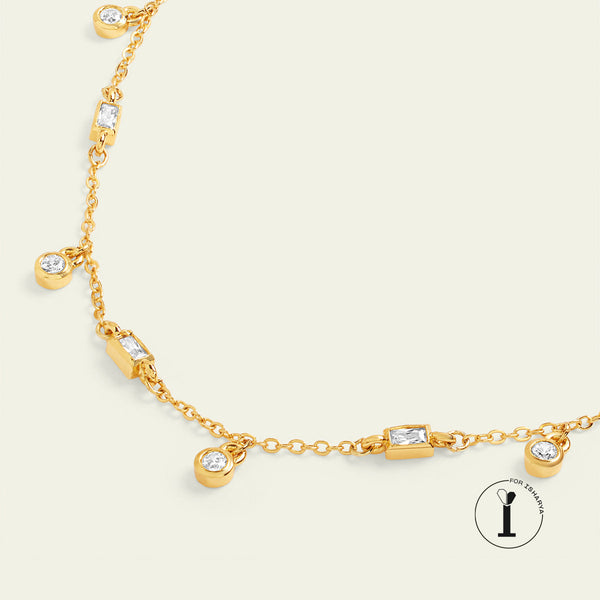 Isharya Spike Charm Necklace Necklaces Gold