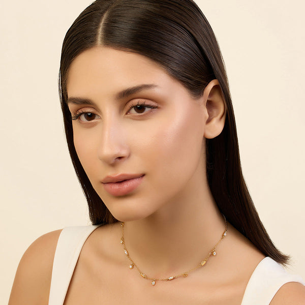 Isharya Spike Charm Necklace Necklaces Gold