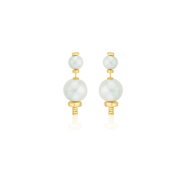 isharya Steinem Pearl Earrings Earrings White