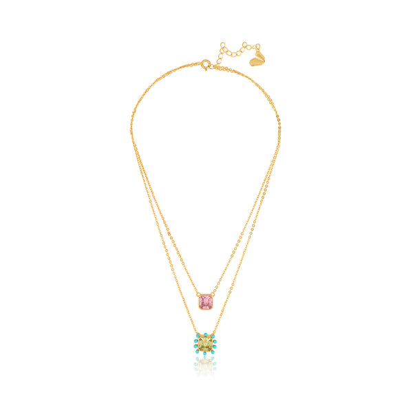 Isharya Summer Candy Layered Necklace Necklaces