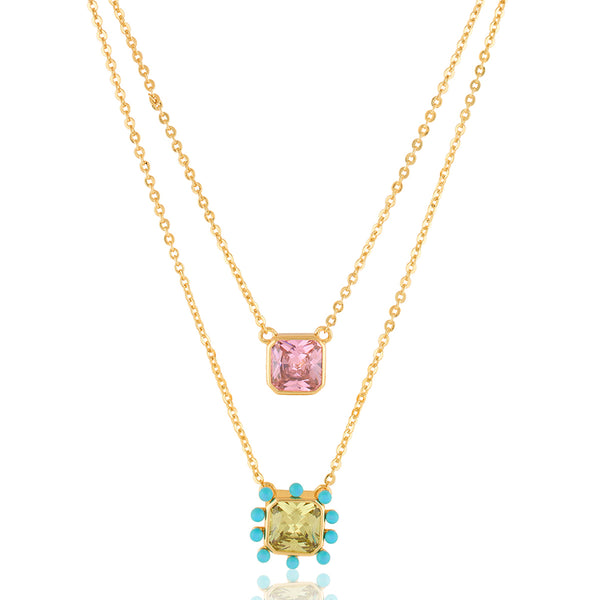 Isharya Summer Candy Layered Necklace Necklaces