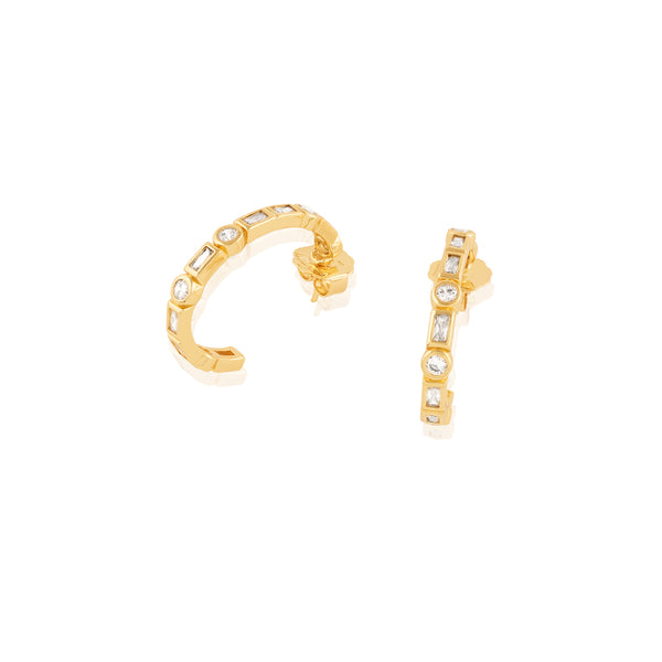 Isharya Summer Crystal Hoops Earrings