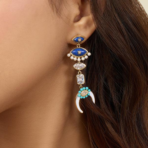isharya Summer Eyes Danglers Earrings