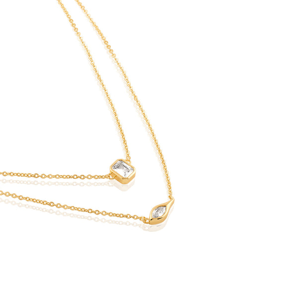 Isharya Tennis Eye Layered Necklace Necklaces