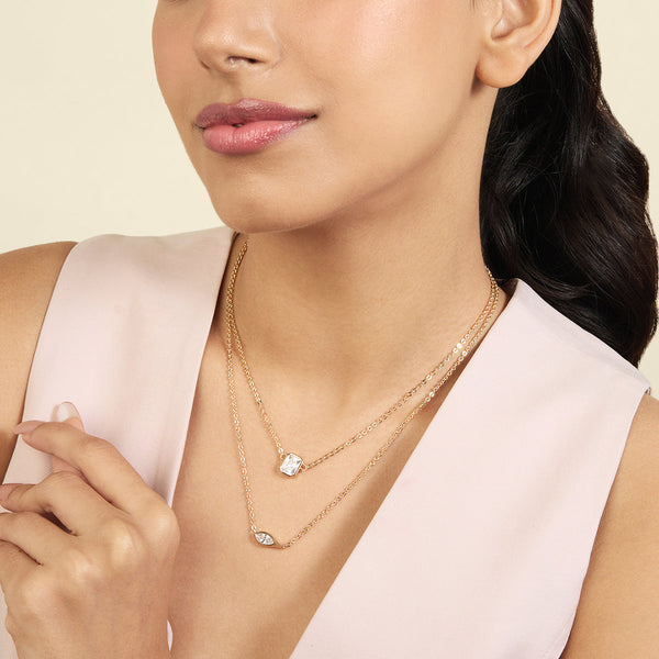 Isharya Tennis Eye Layered Necklace Necklaces