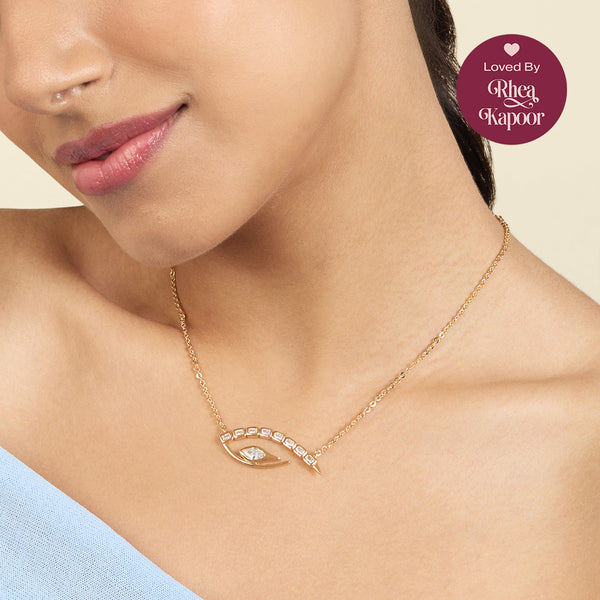 isharya Tennis Eye Pendant Necklace Necklaces