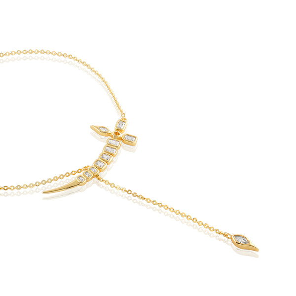 Isharya Tennis Sword Y Necklace Necklaces