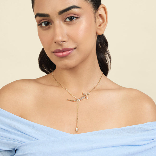 Isharya Tennis Sword Y Necklace Necklaces