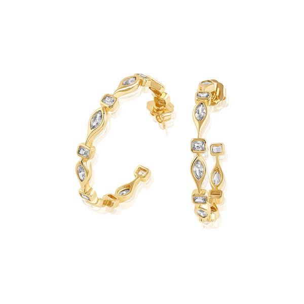 Isharya Tenniscore Hoops Earrings