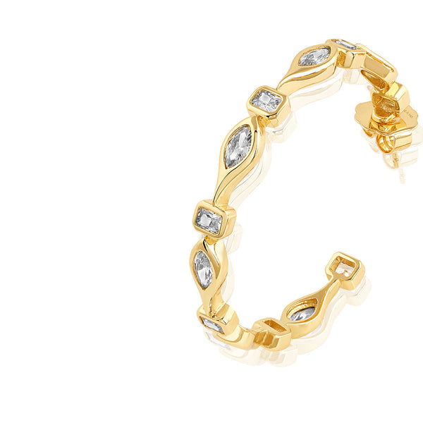 Isharya Tenniscore Hoops Earrings