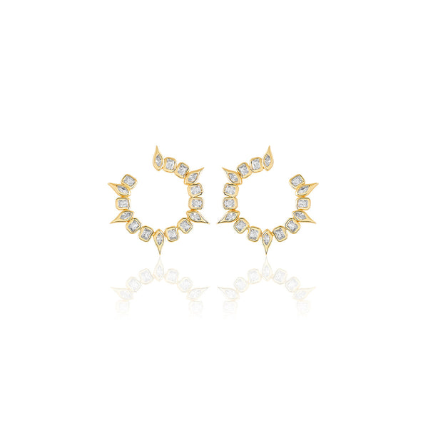Isharya Tenniscore Spiral Studs Earrings