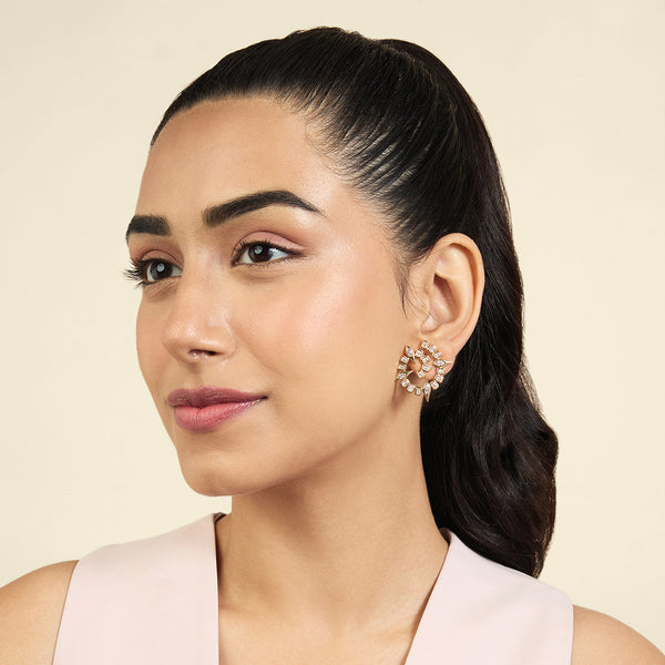 Isharya Tenniscore Spiral Studs Earrings