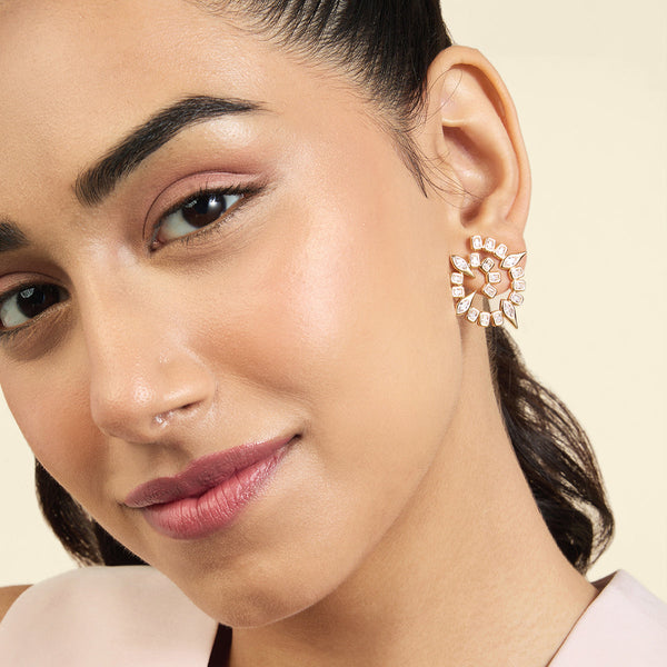 isharya Tenniscore Spiral Studs Earrings